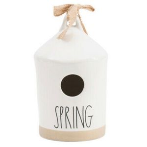 Rae Dunn SPRING Burlap Ribbon Bird House